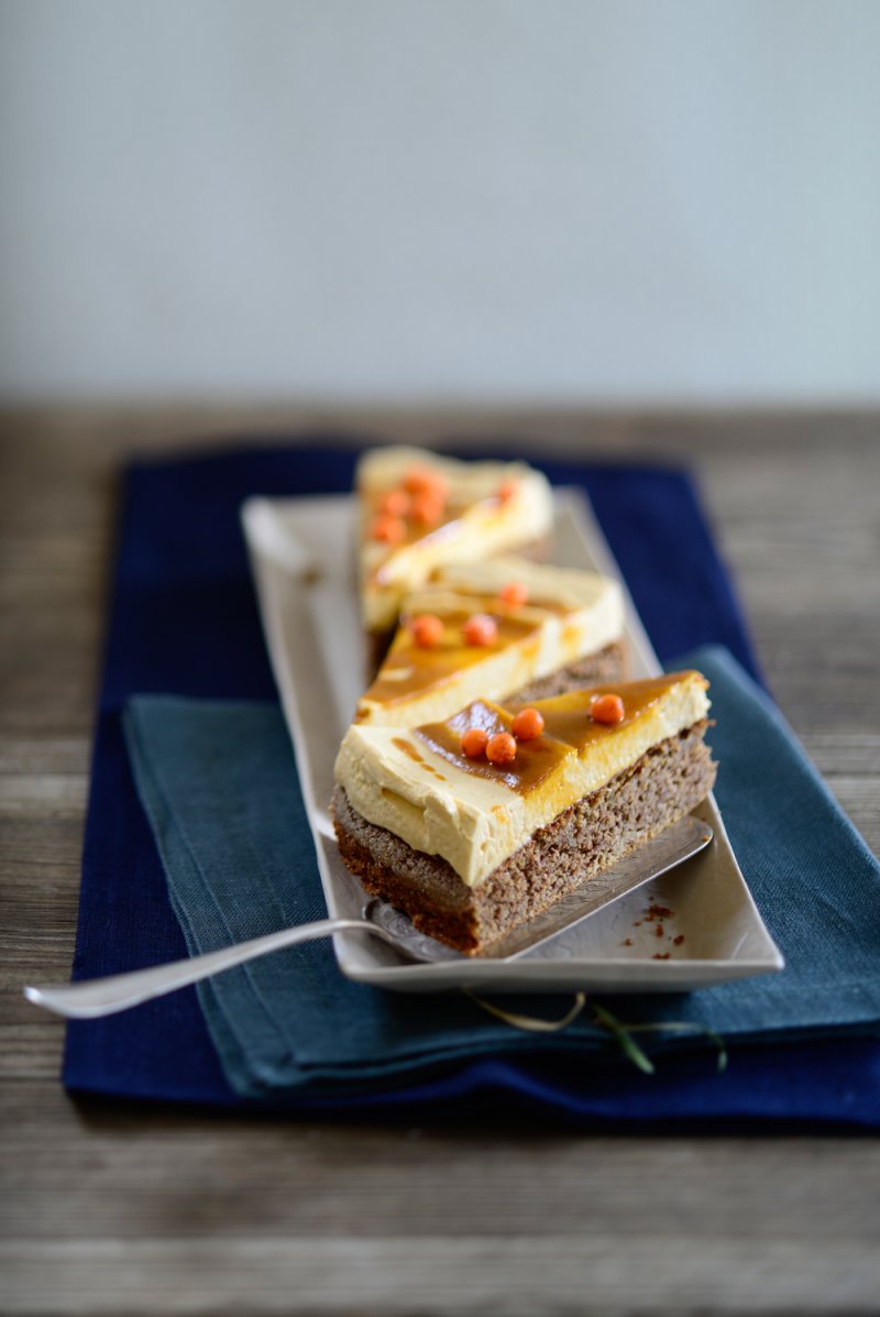 Sanddorn Kuchen - Mascarponecreme
