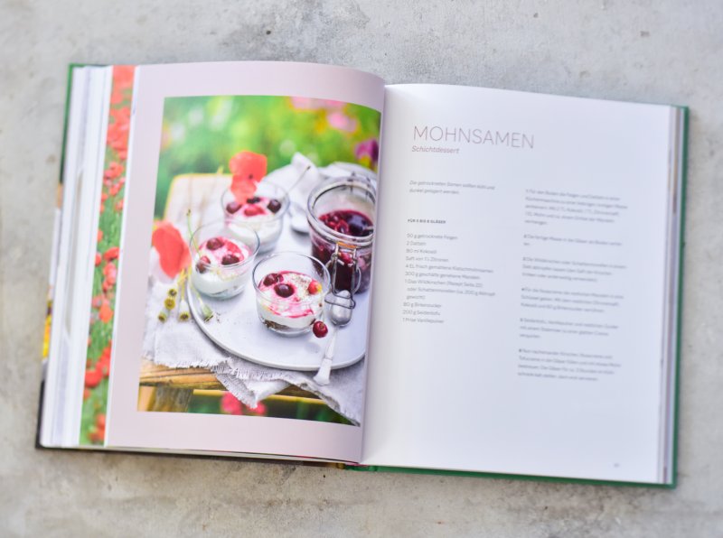 Wildkirsch Dessert mit Klatschmohnsamen