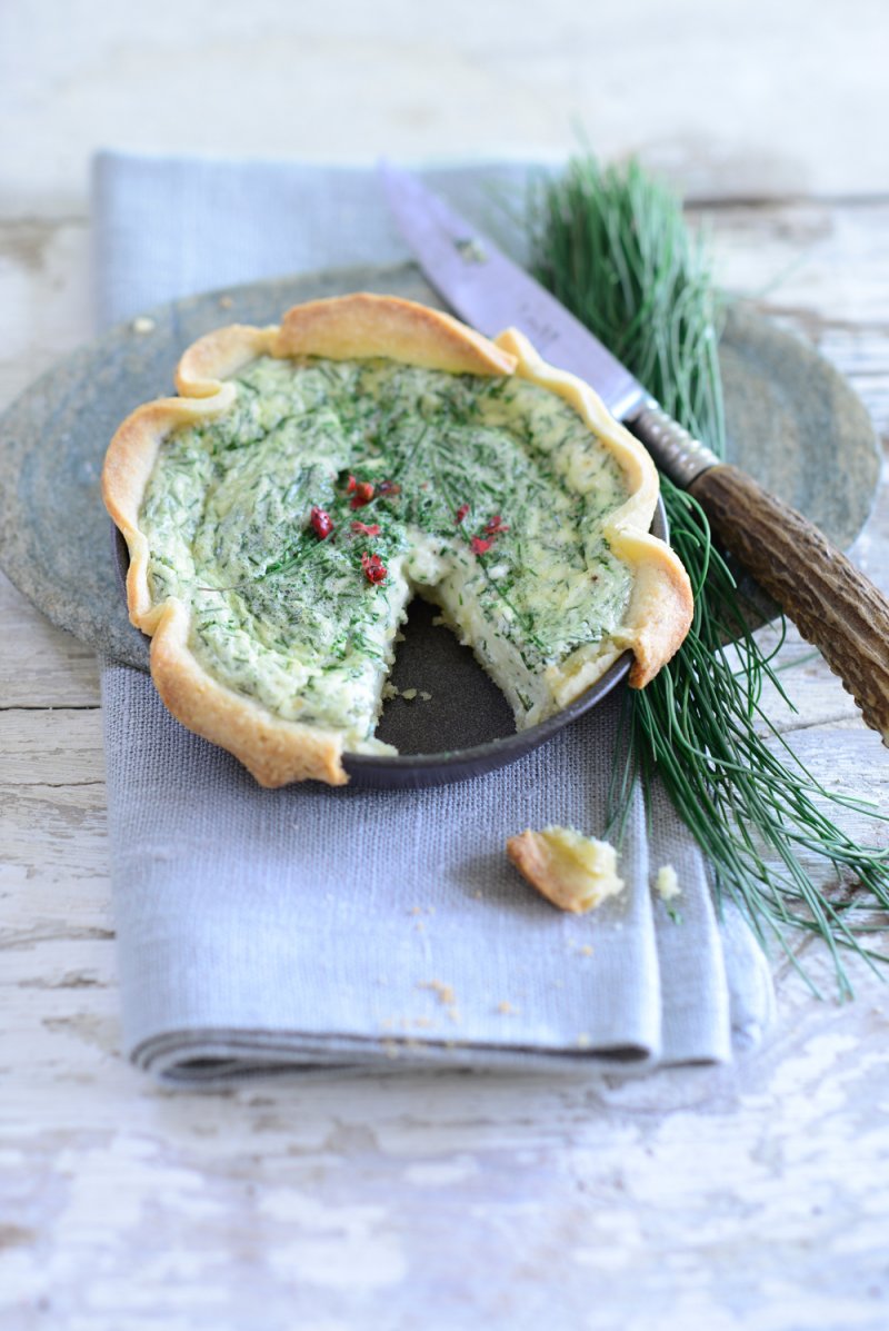 Wilder Schnittlauch Quiche