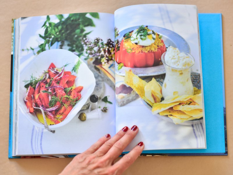 lauwarme Räucherpaprika, Tomaten mit Bulgur, Gewürz Yufka